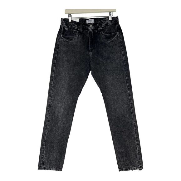 New Agolde Men Black Jeans US 30 Tapered Slim Casual Washed Cotton Denim $228 - Picture 6 of 14